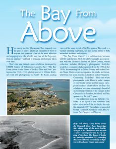 A page of an article about the bay from above.